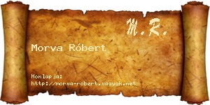 Morva Róbert névjegykártya